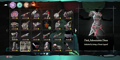 Dark Adventurers Dress in Sea of Thieves