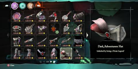 Dark Adventurers Hat in Sea of Thieves
