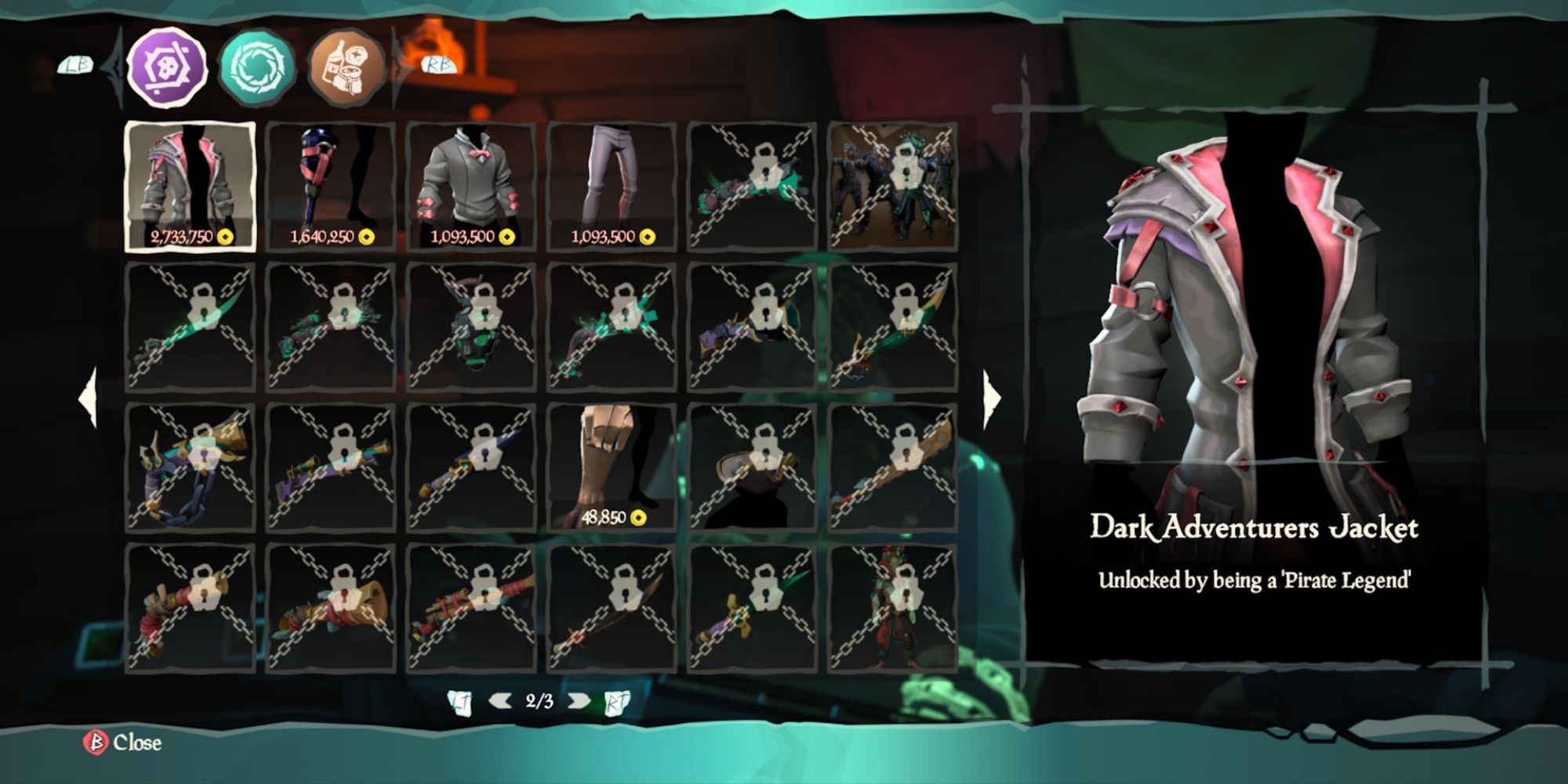 Dark Adventurers Jacket in Sea of Thieves