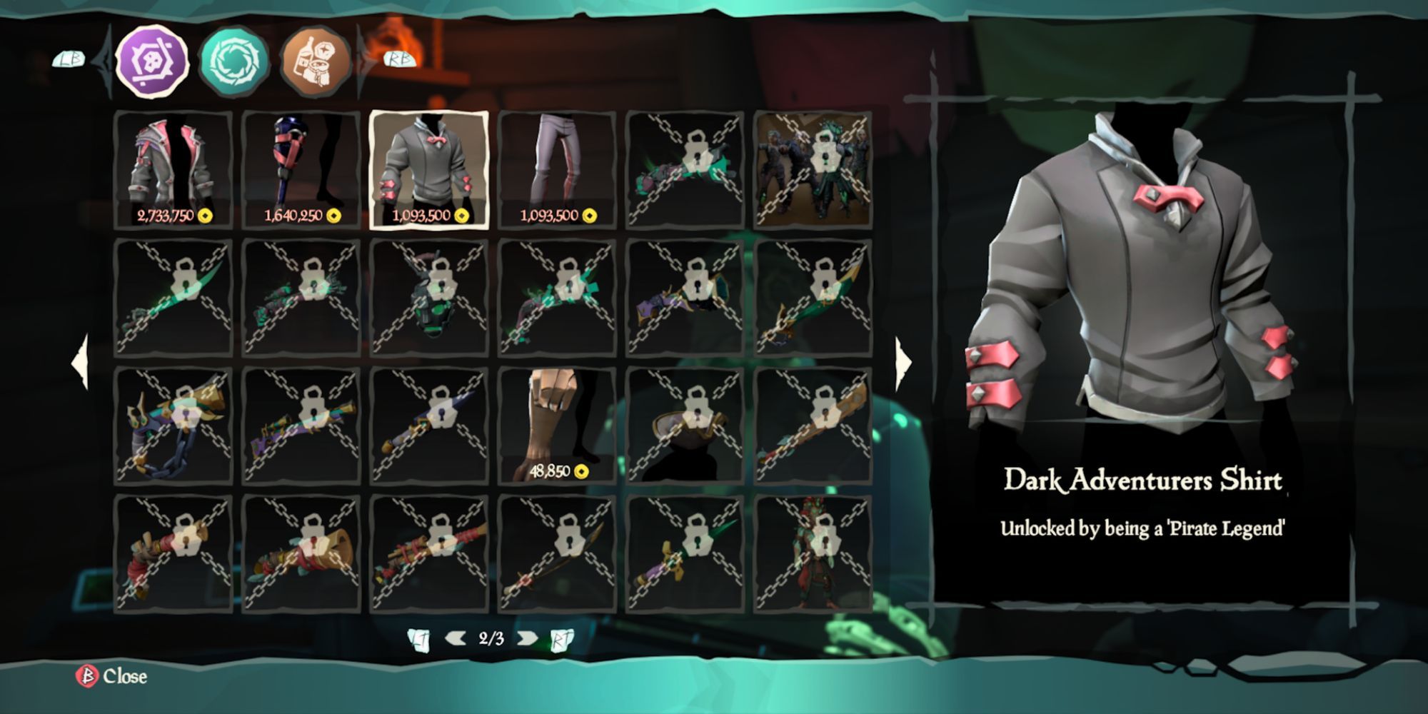 Dark Adventurers Shirt in Sea of Thieves