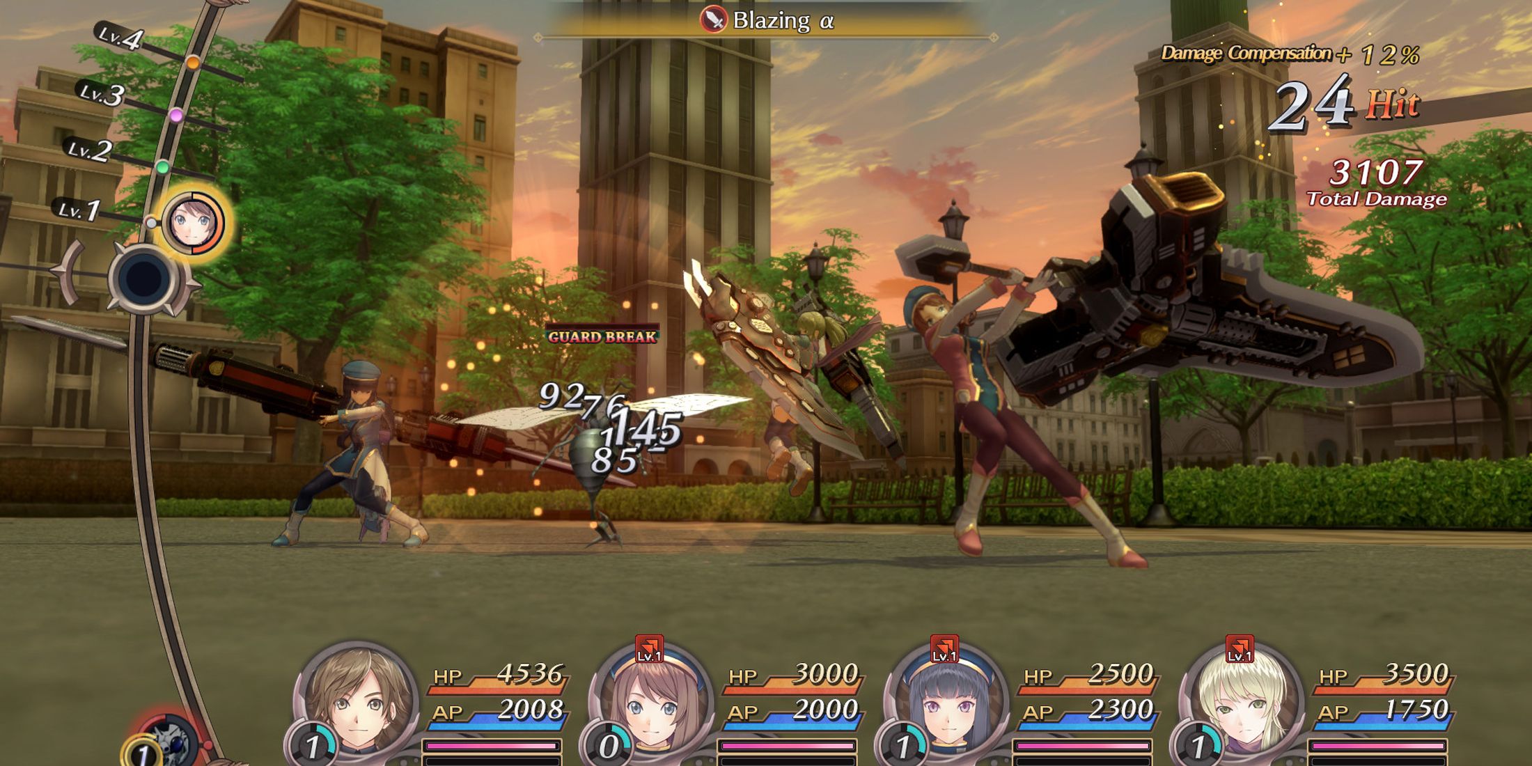 Dark Rose Valkyrie battle blazing 0