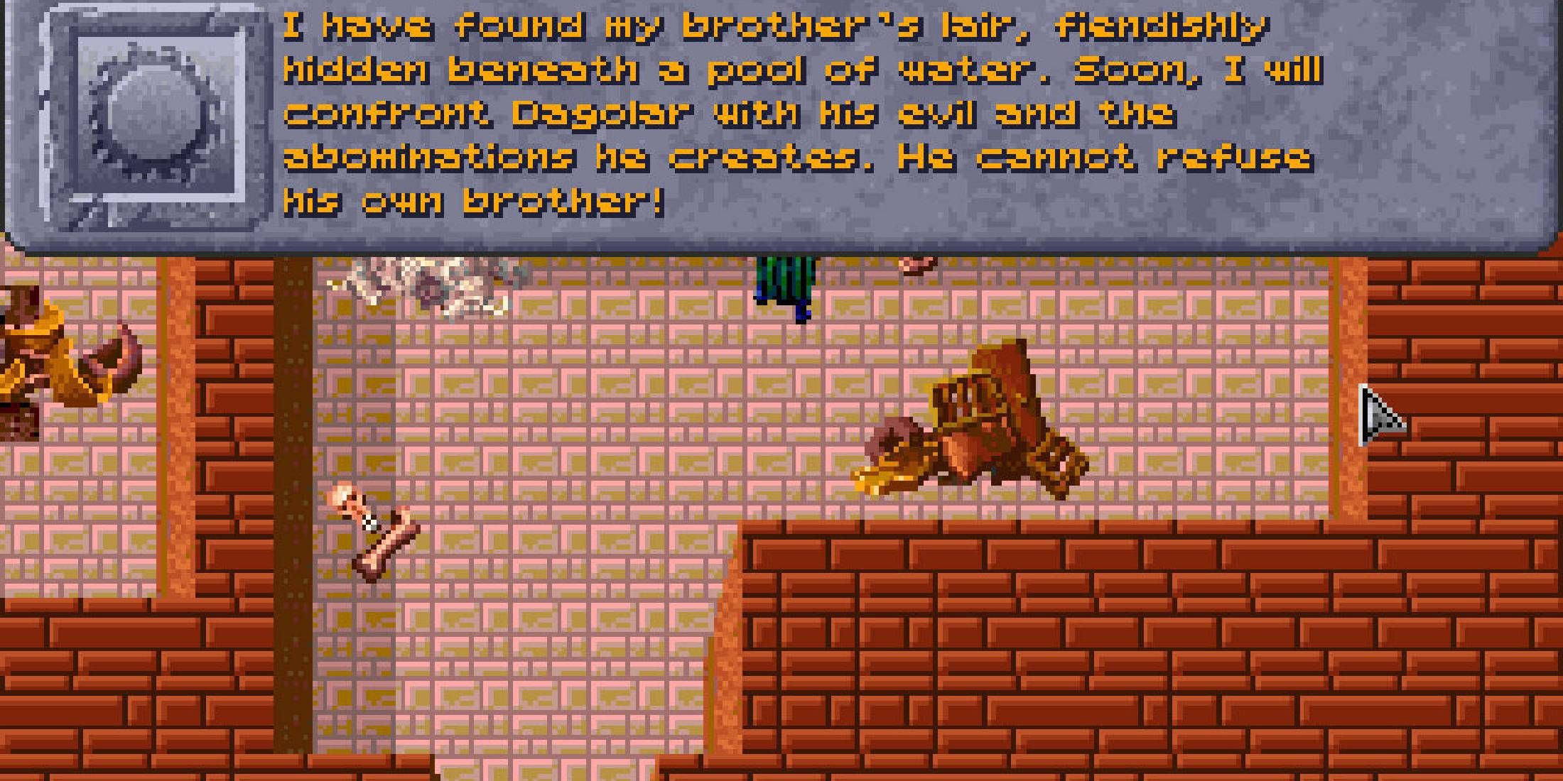 Dark Sun Shattered Lands exploration with dialogue box