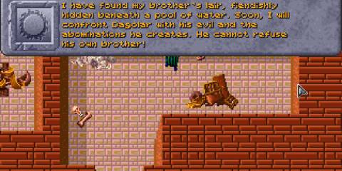 Dark Sun Shattered Lands exploration with dialogue box