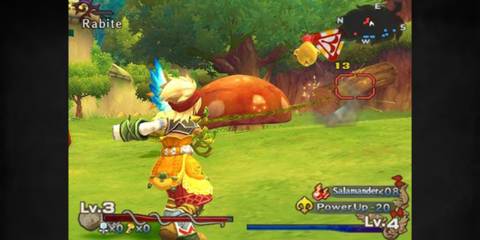 Dawn of Mana using the whip