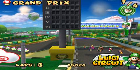 the starting line of luigi circuit