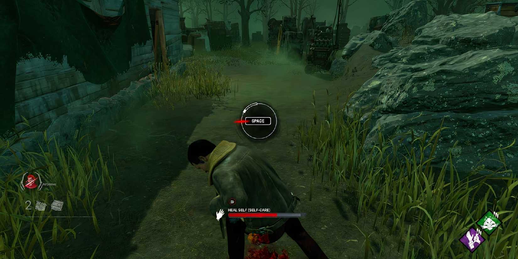 Dead by Daylight character self-healing