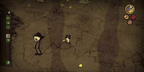 Wilson holding axe next to tallbird