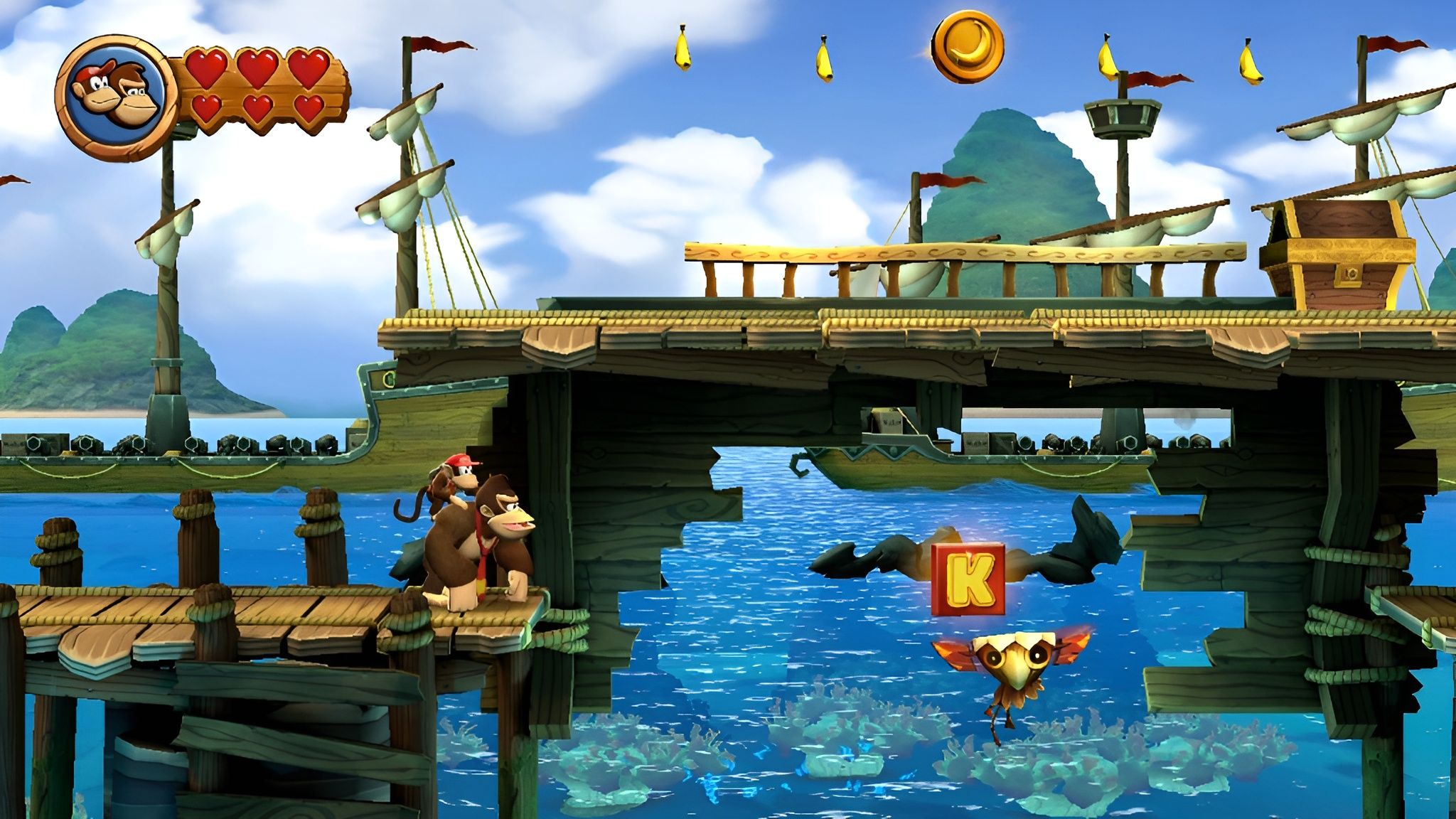 Image of letter K in Donkey Kong Country Returns HD