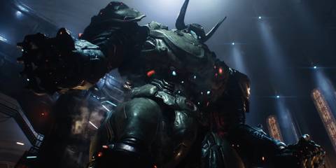 Giant mech in Doom: The Dark Ages