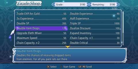 Double Item Drops Grade in Tales of Graces f Remastered