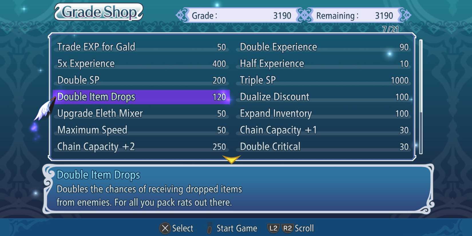 Double Item Drops Grade in Tales of Graces f Remastered