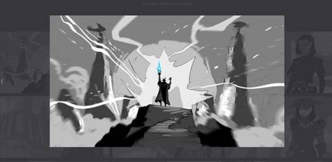 Dragon Age: The Veilguard concept sketch Solas breaks the Veil