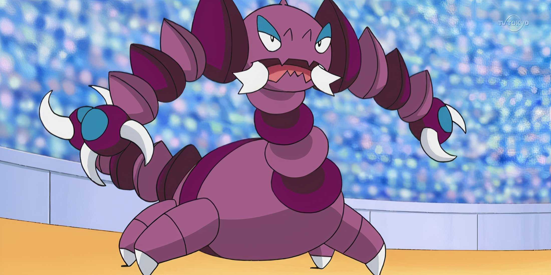 Drapion dengan desain Mega Evolution dalam Anime Pokemon