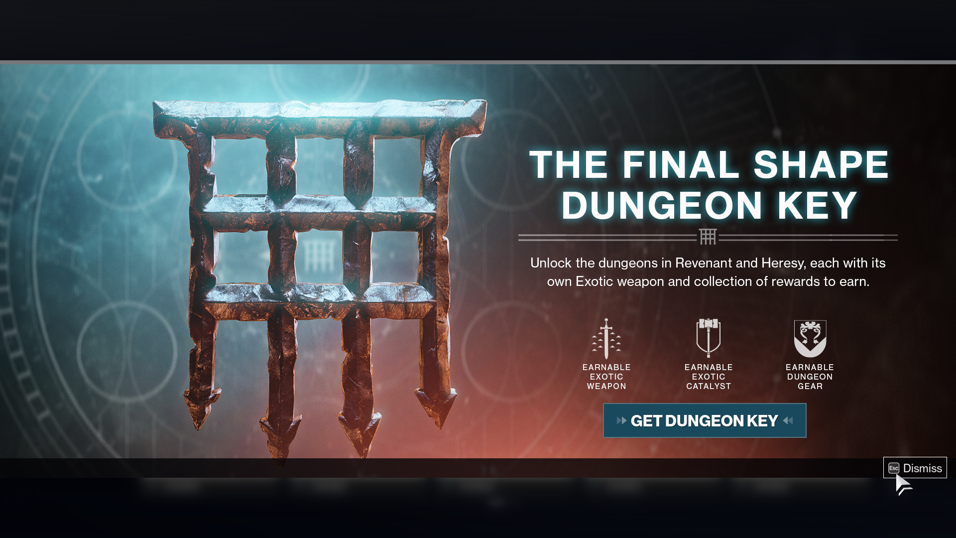 The Final Shape Dungeon Key Buy Page