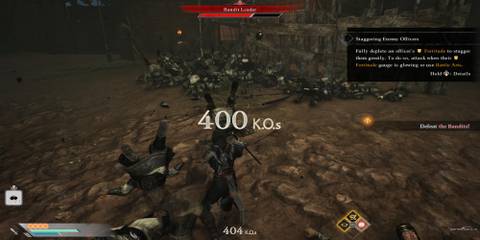 The Player Defeating 400 Enemies In A Battle