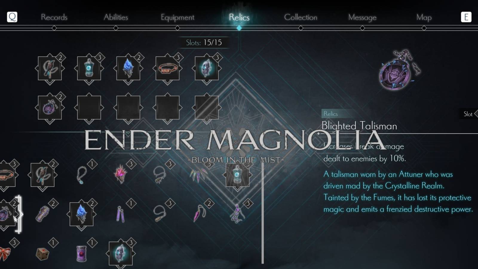 ender-magnolia-bloom-in-the-mist-unlocking-relic-slots