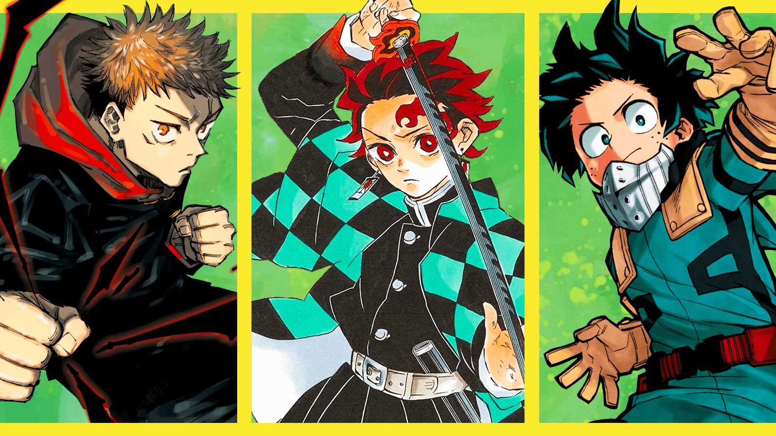 Ending Similarities Big 3 Yuji Tanjiro Midoriya