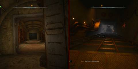 Enter the Door and Go down the Platform in Legends of the Zone Stalker 2