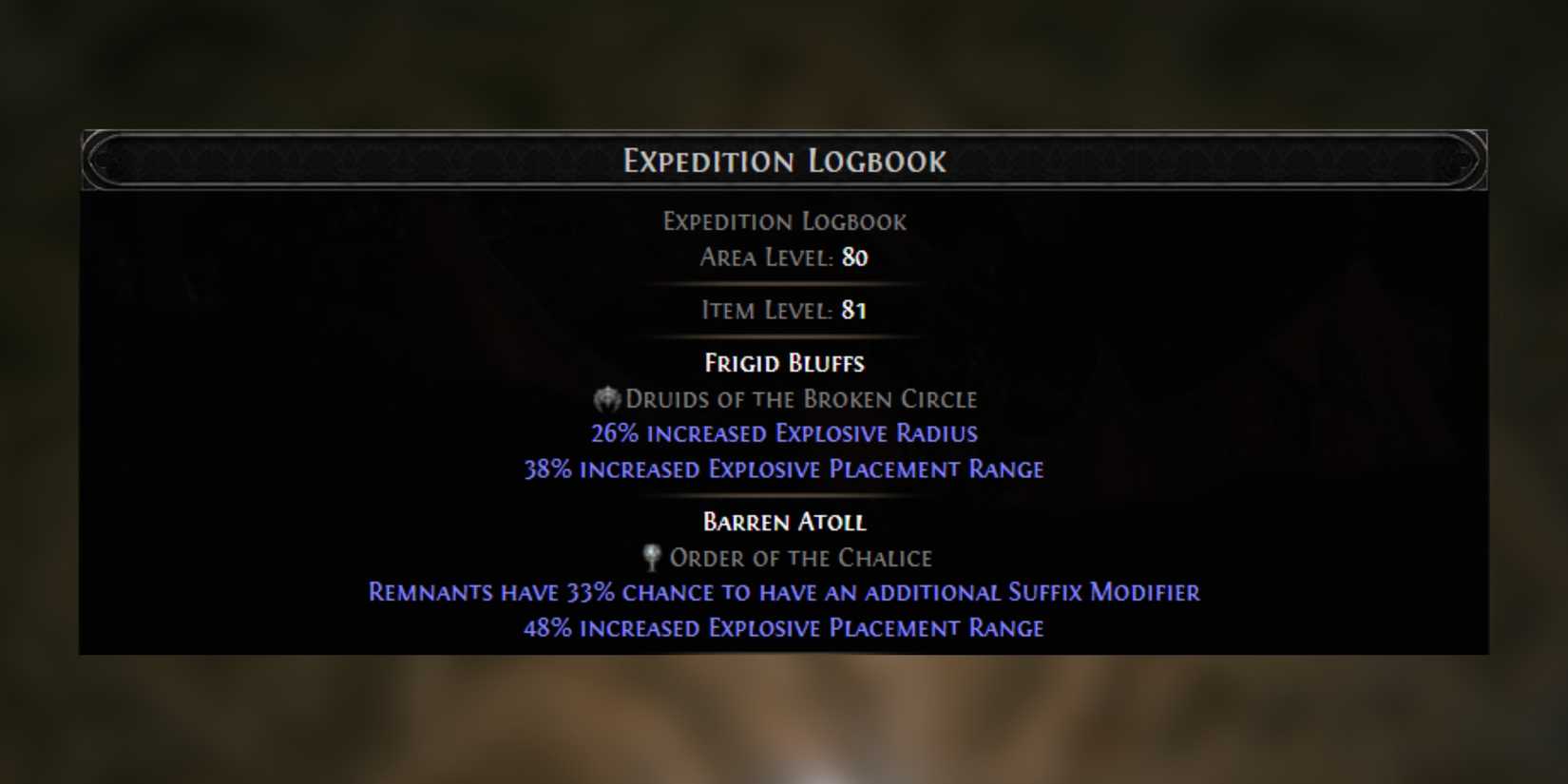 expedition logbook in path of exile 2