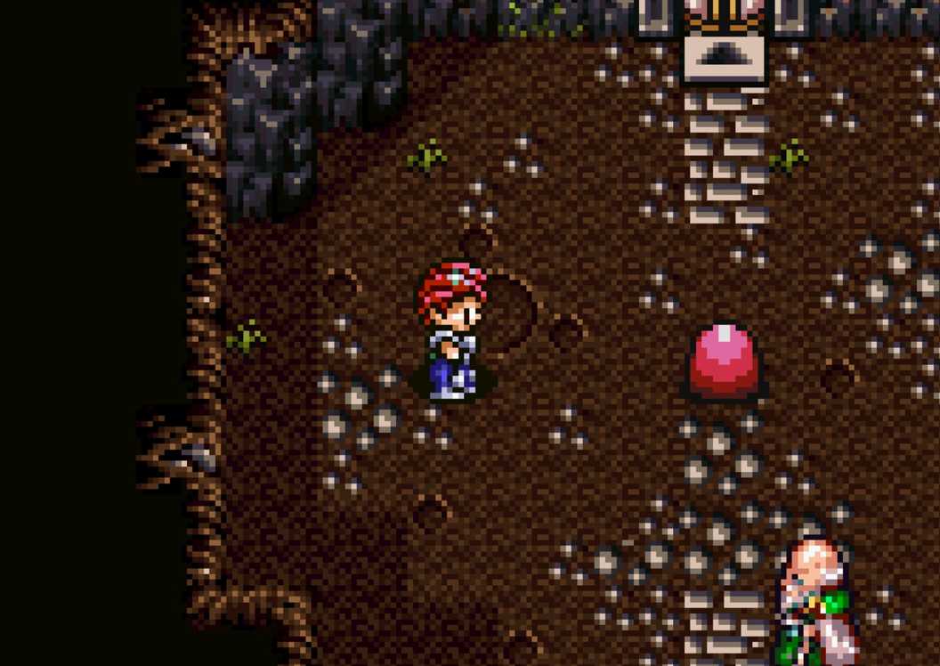 Exploring a cave in Lufia 2 Rise Of The Sinistrals