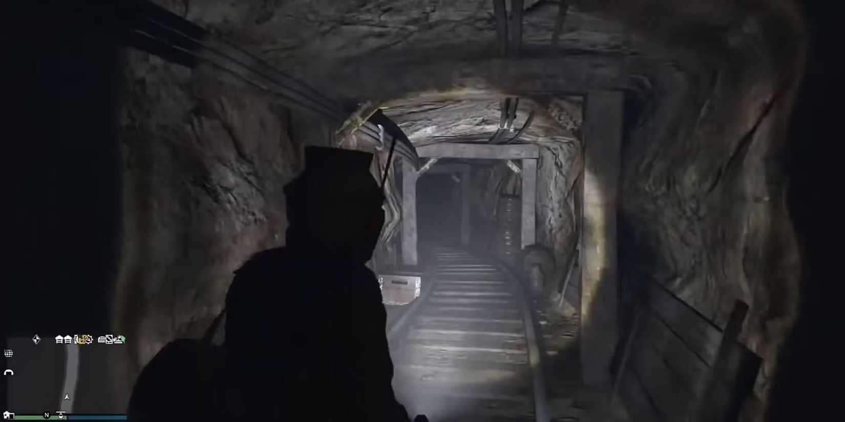 Exploring and underground tunnel in GTA V