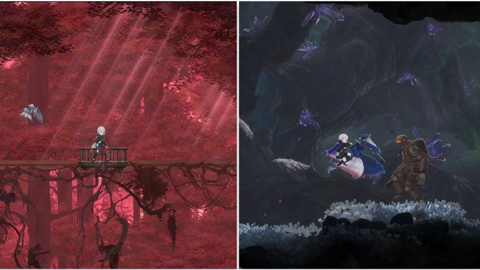 Exploring the Crimson Forest and Fighting enemies in Ender Magnolia Bloom in the Mist