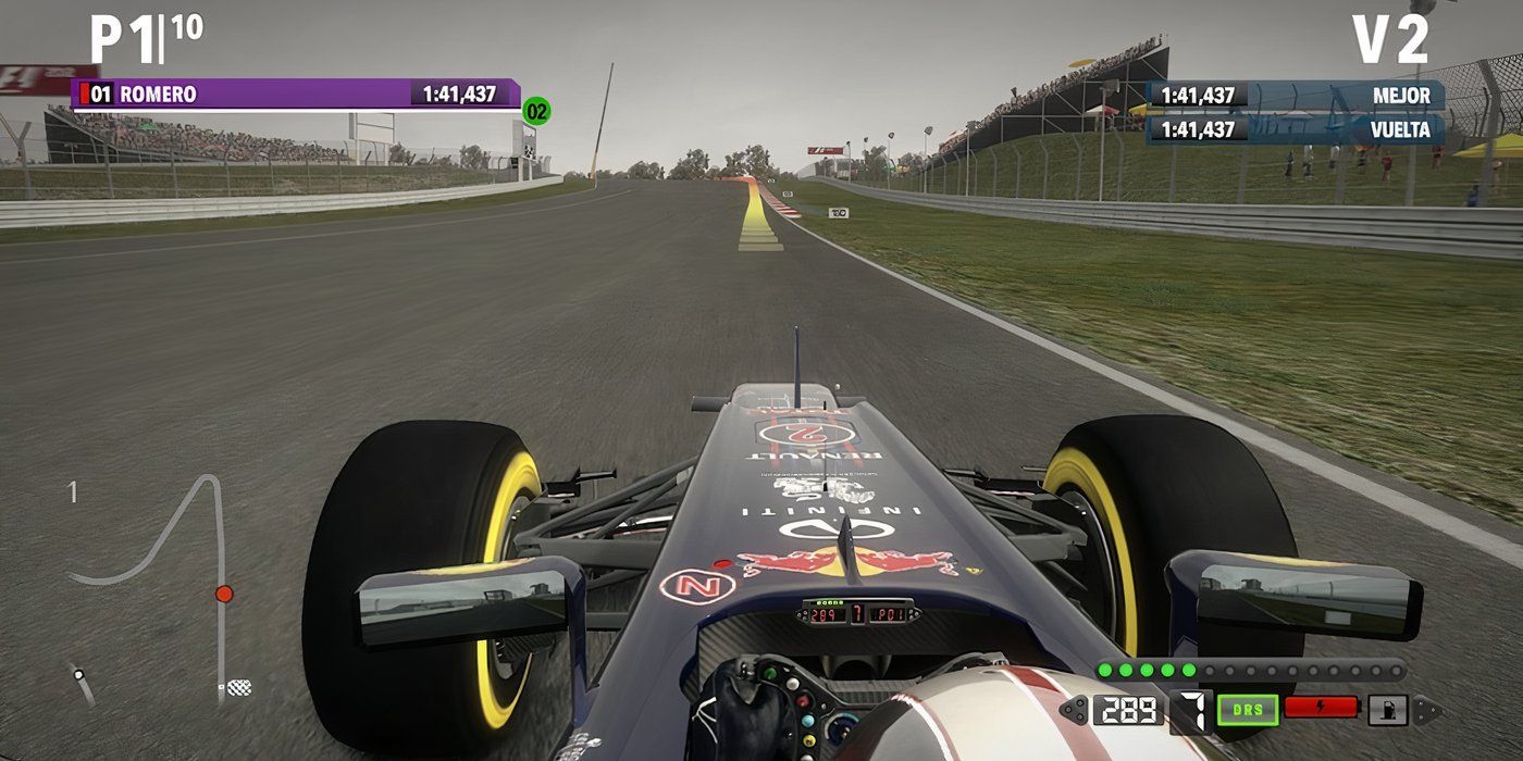 F1 2012 driver perspective on racetrack