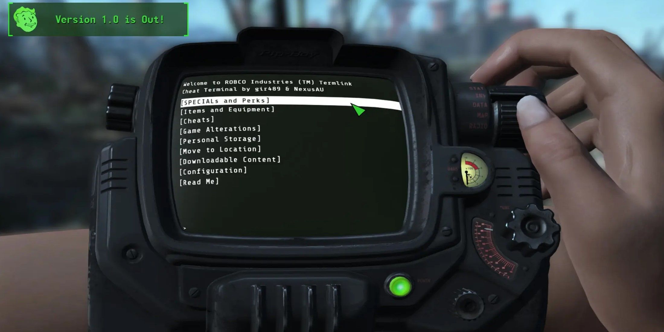 Fallout 4 Cheat Terminal pipboy UI