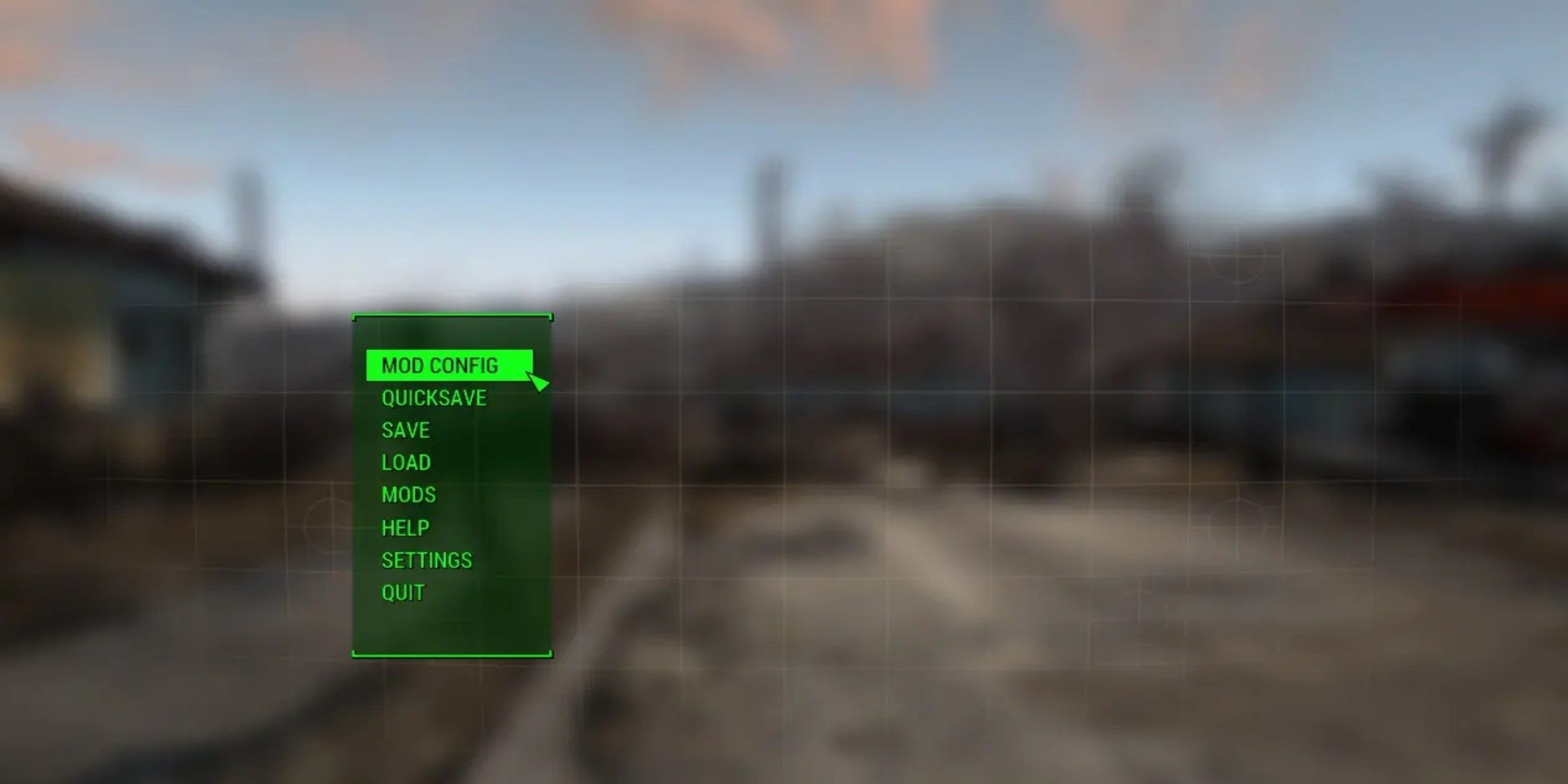 Fallout 4 MCM pause menu