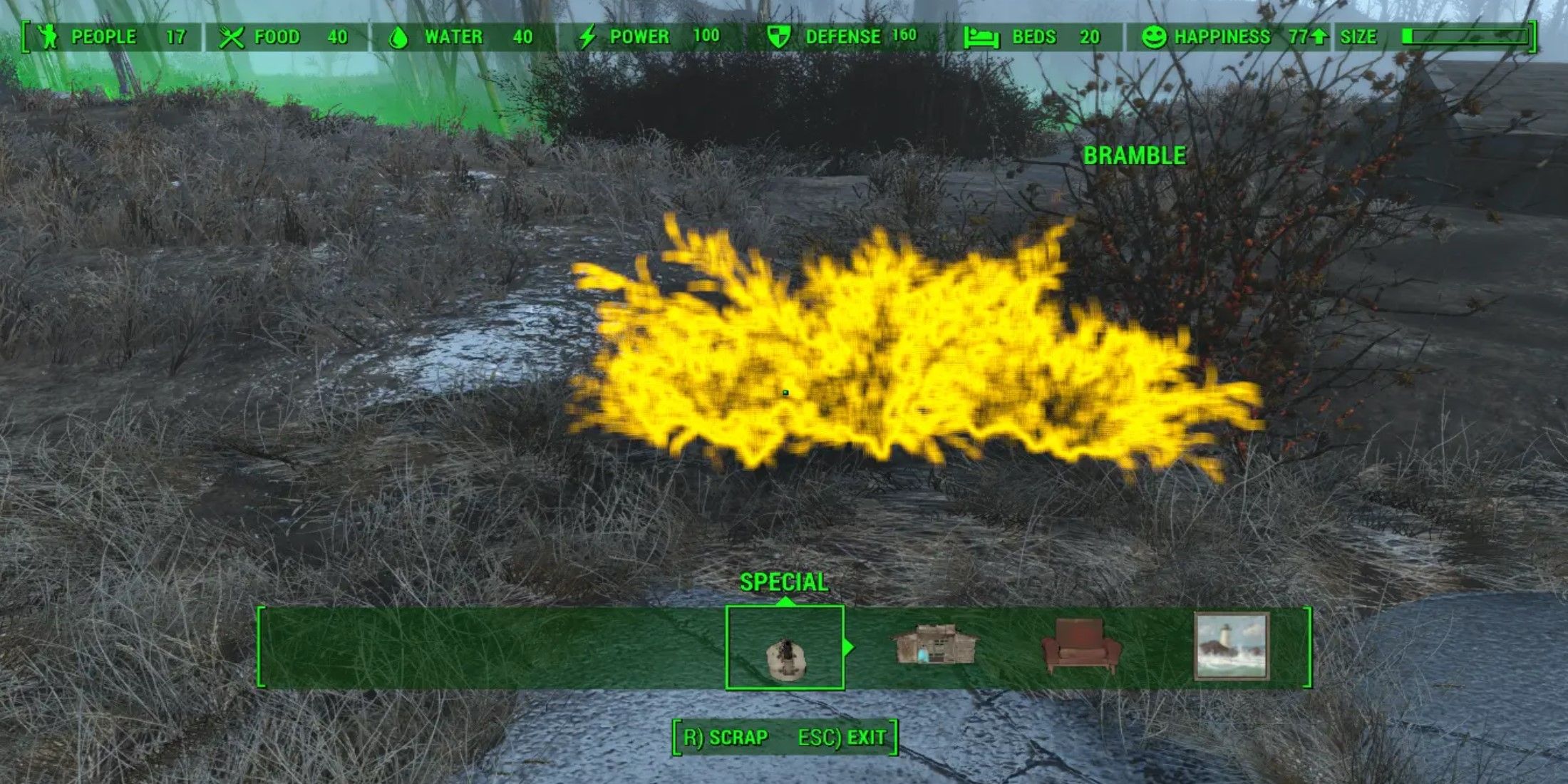 Fallout 4 scrap everything plants