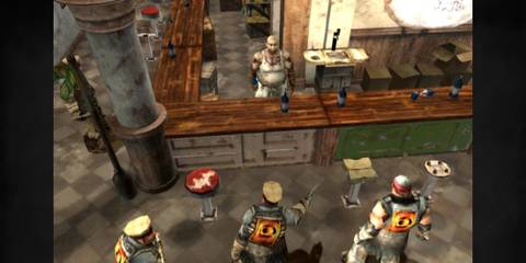 Fallout Brotherhood of Steel raiders threatening Armpit