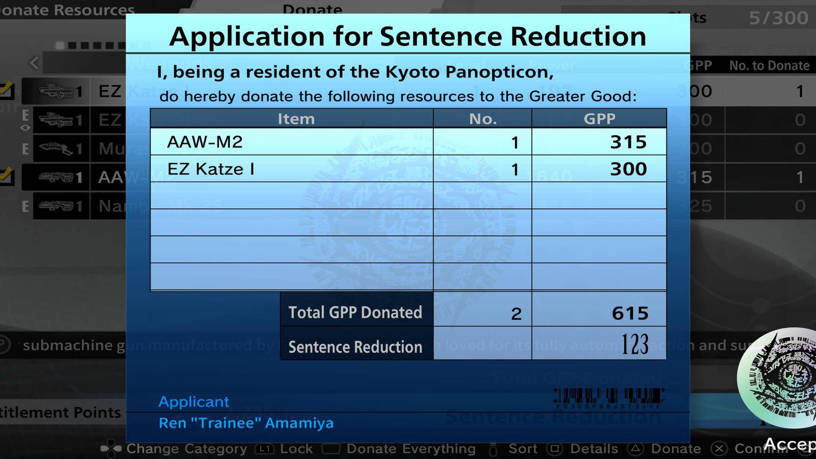 The Player Donating Resources After An Operation 