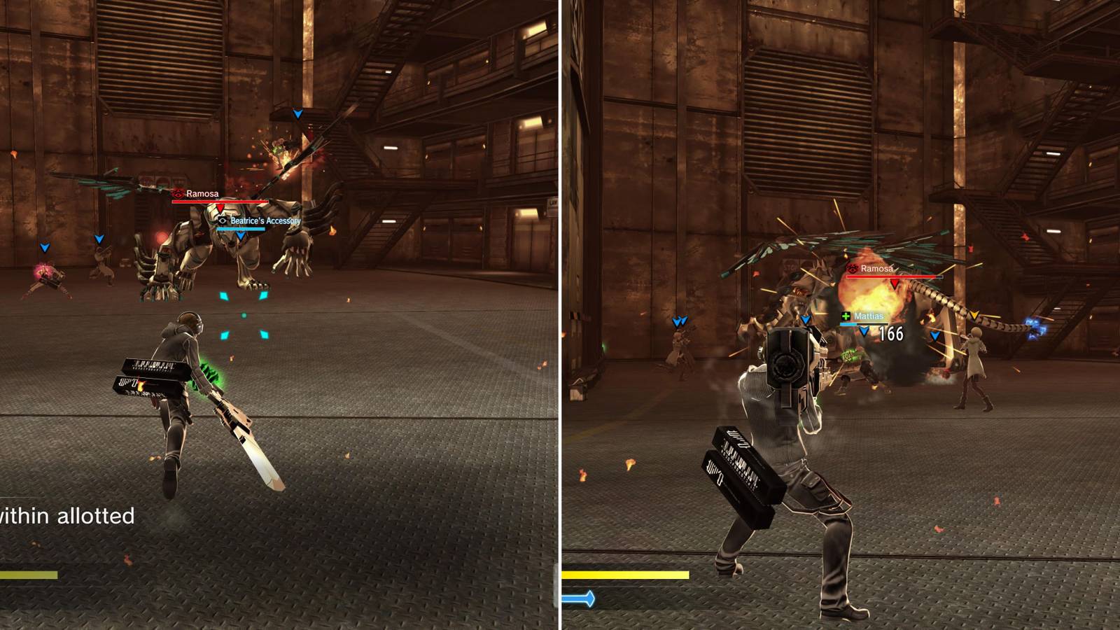 The Player Using A Heavy Melee Weapon & Portable Artillery Rocket Launcher
