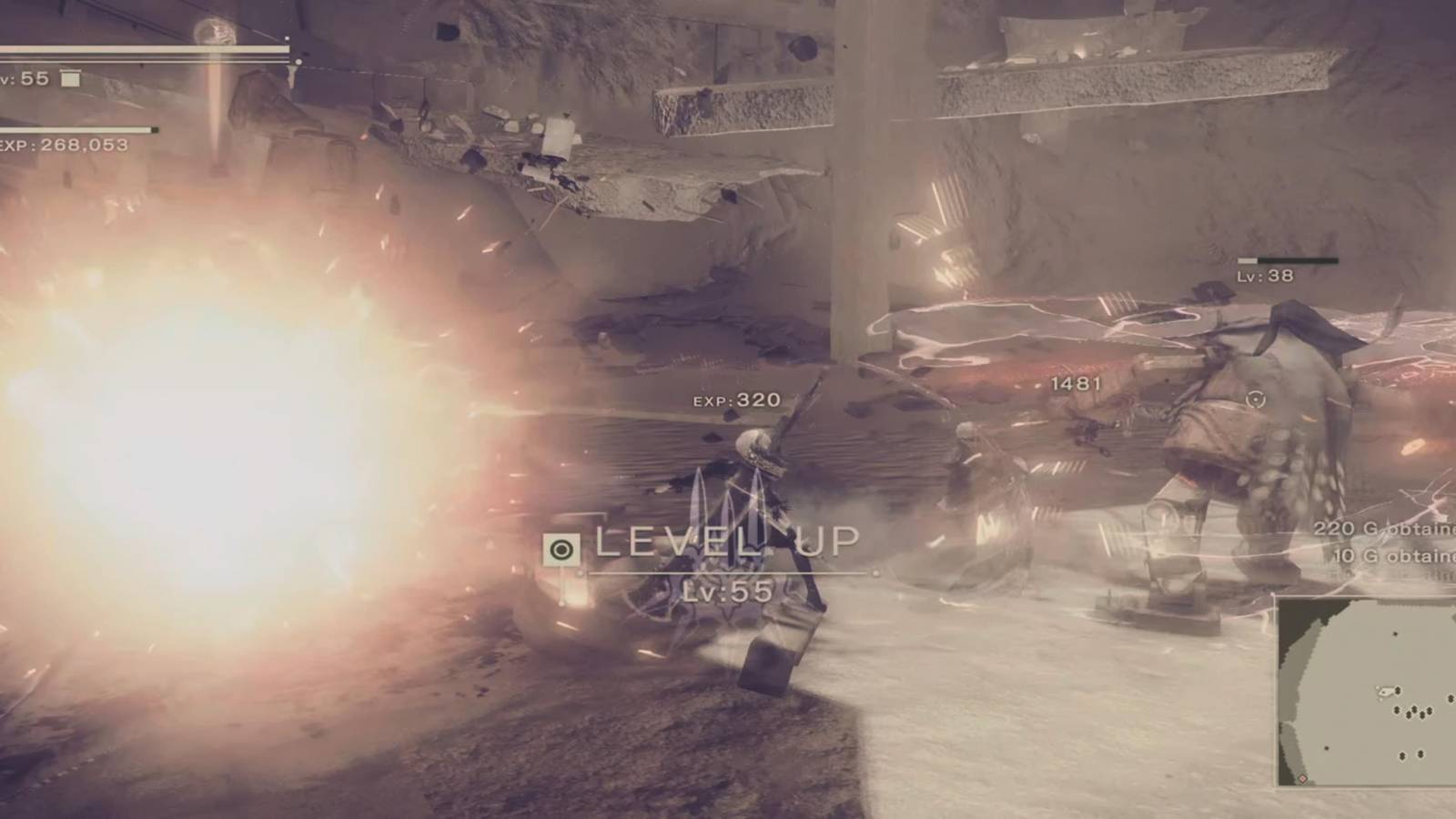 2B Leveling Up In Combat 