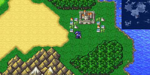 Cecil on the world map in Final Fantasy 4