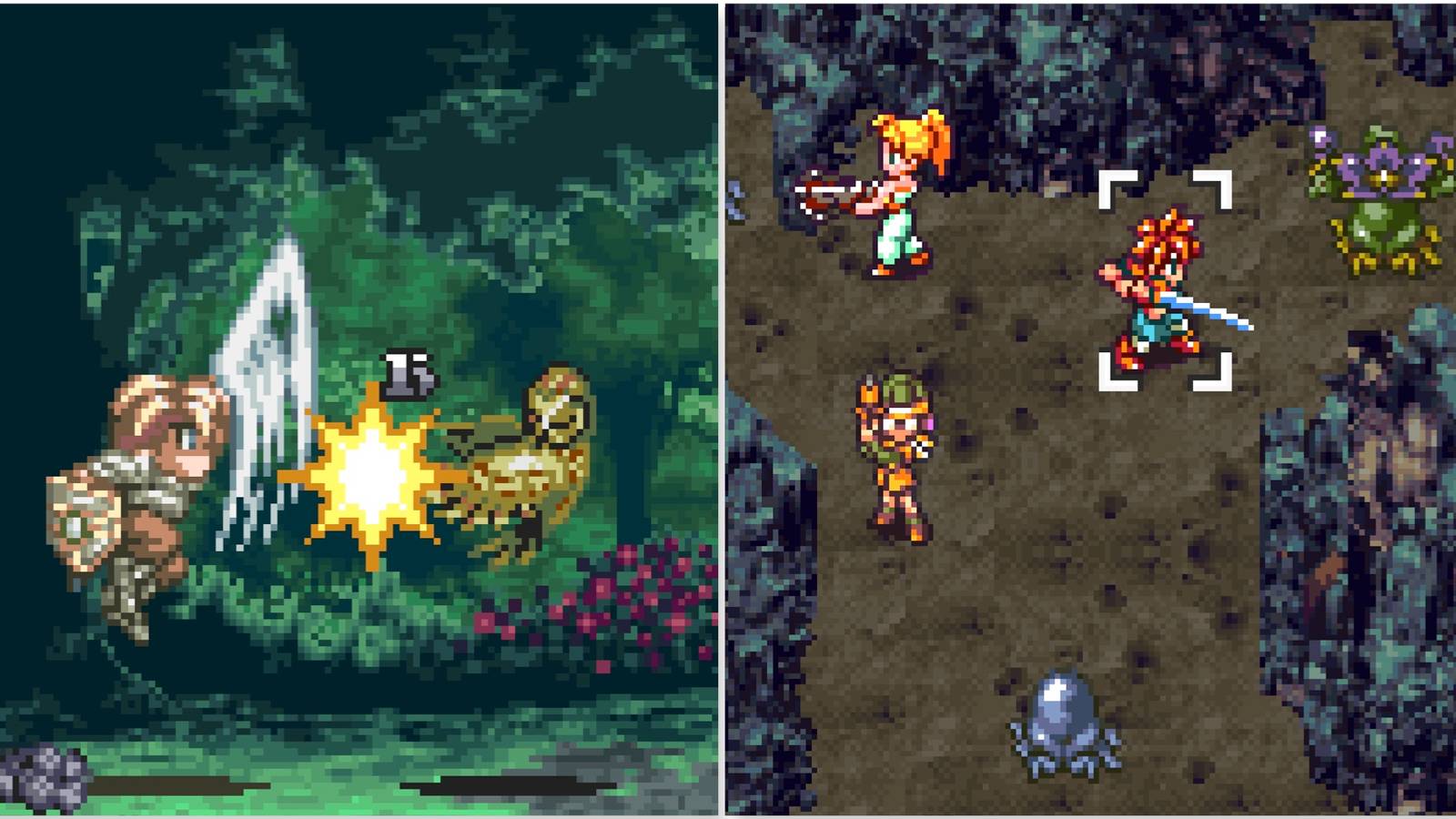 Fighting a battle in Tales of Phantasia and Chrono Trigger