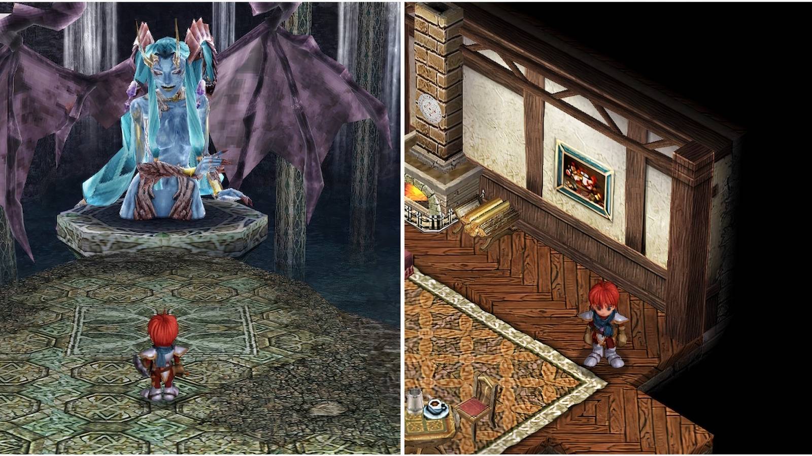 Fighting a boss and exploring a house in Ys Memoire The Oath in Felghana