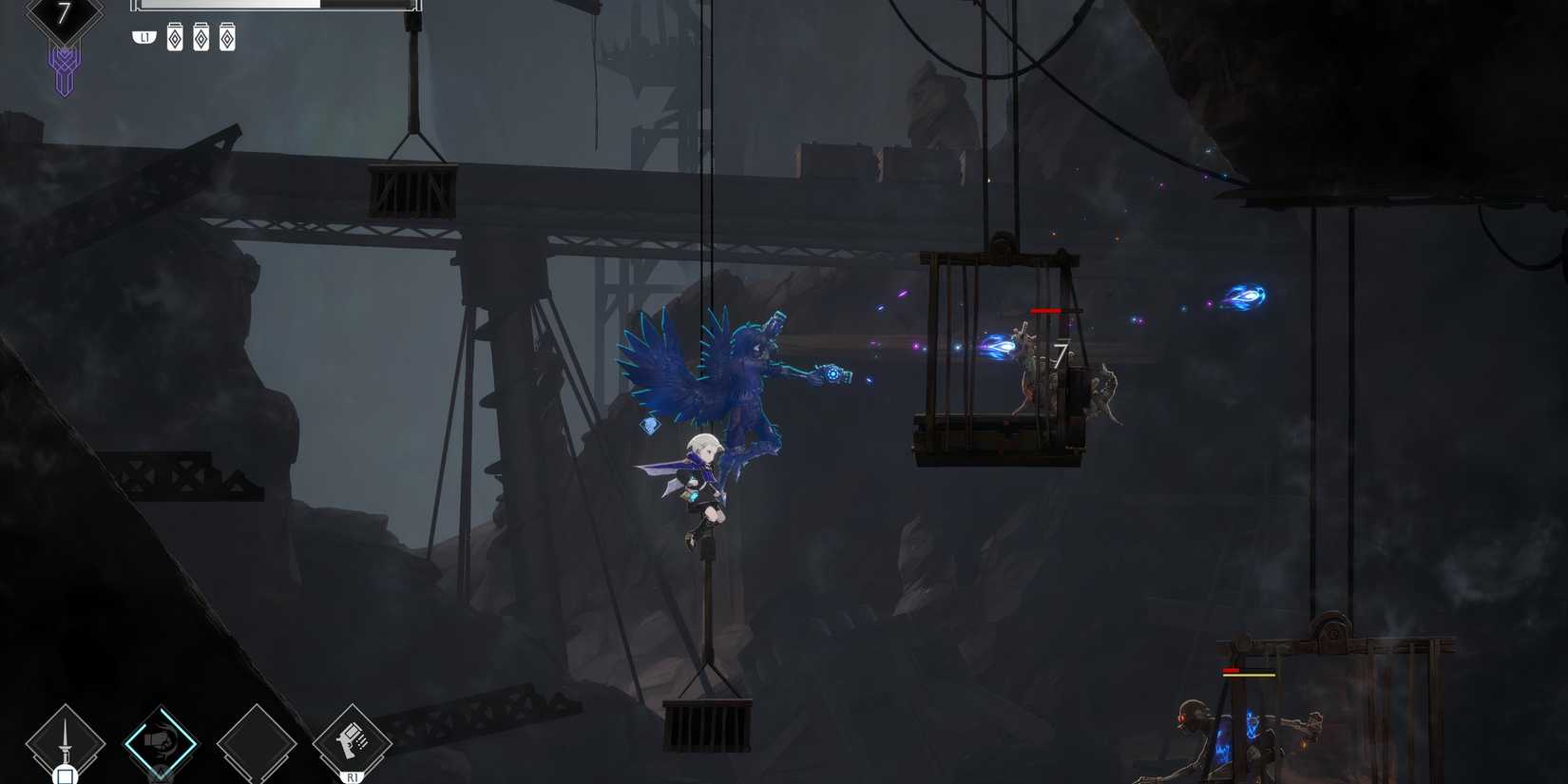 Fighting enemies in Ender Magnolia Bloom in the Mist