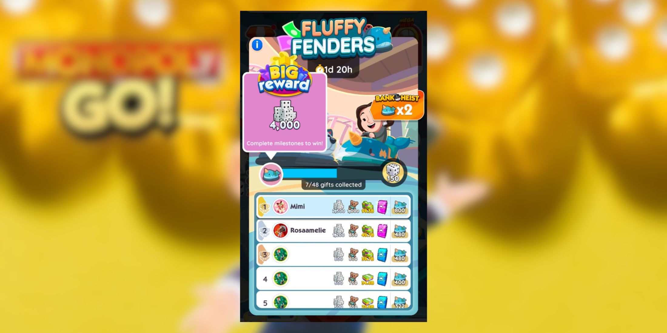 fluffy fenders monopoly go