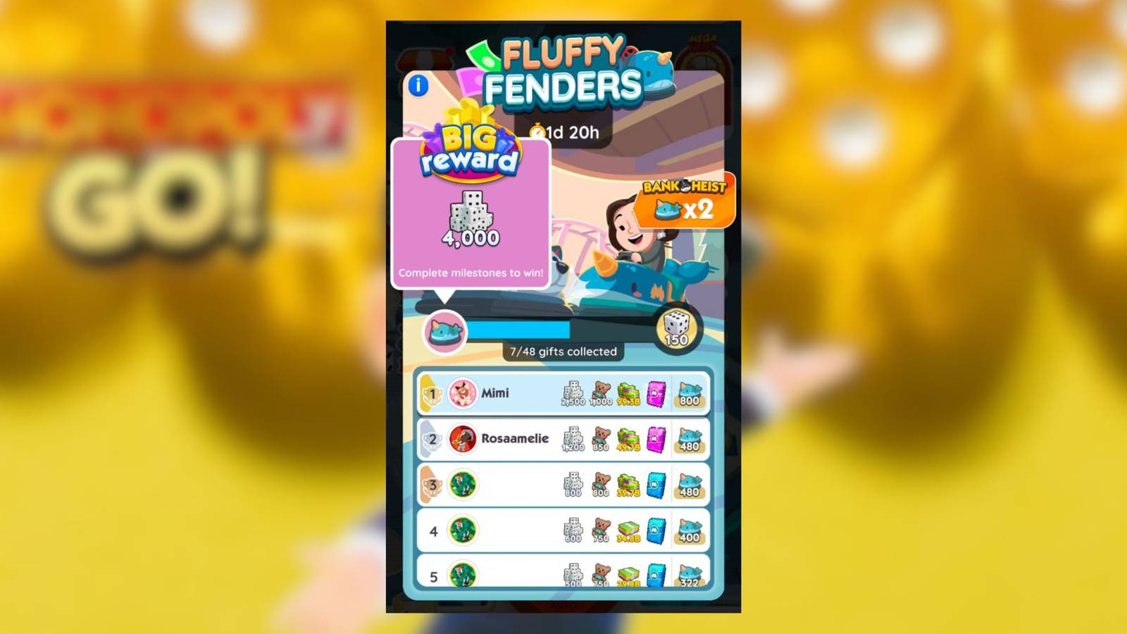 fluffy fenders monopoly go