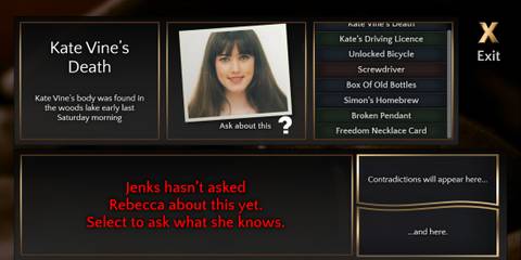 Questioning interface