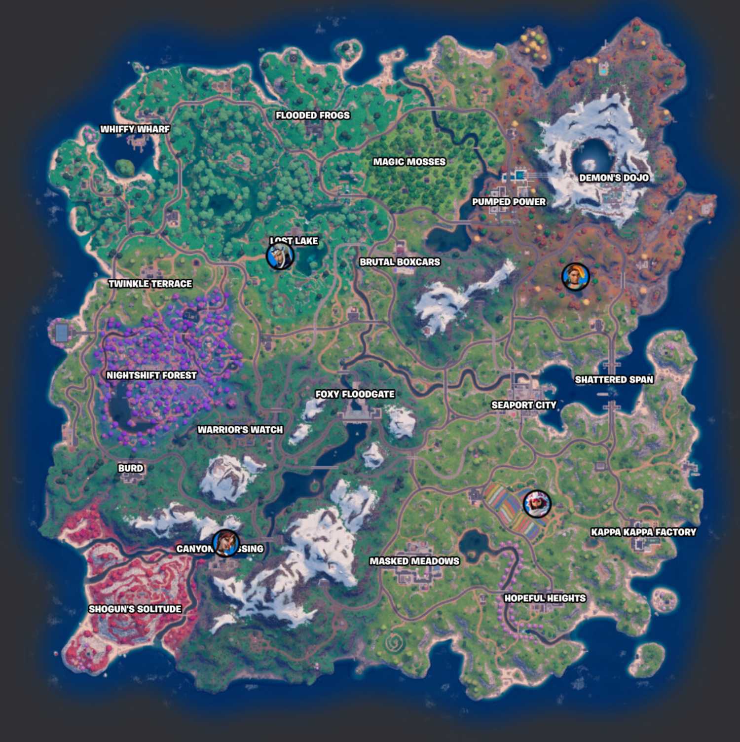 fortnite.gg map of specialists in chapter 6 season 1