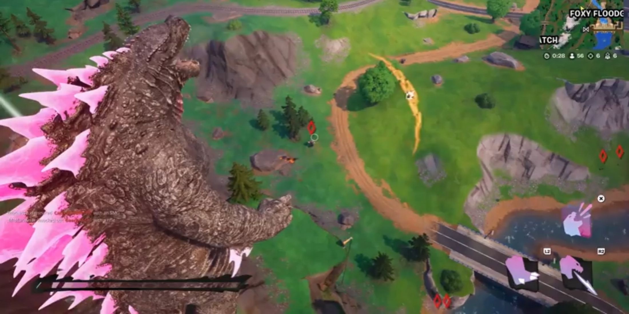 fortnite fans are having fun with godzilla event