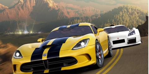 Cars racing in forza horizon 