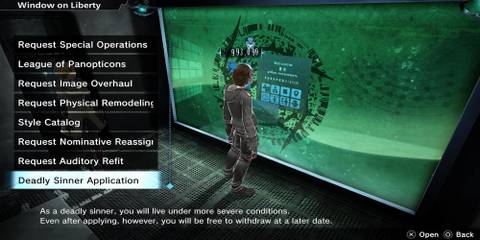 The Deadly Sinner Application In The Menu 