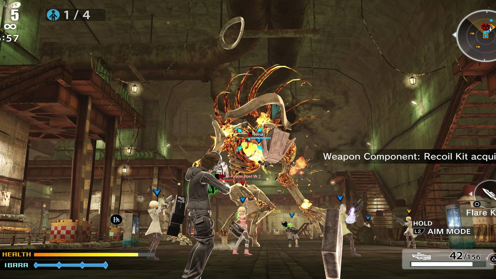 The Player Fighting An Abductor With Multiple Comrades