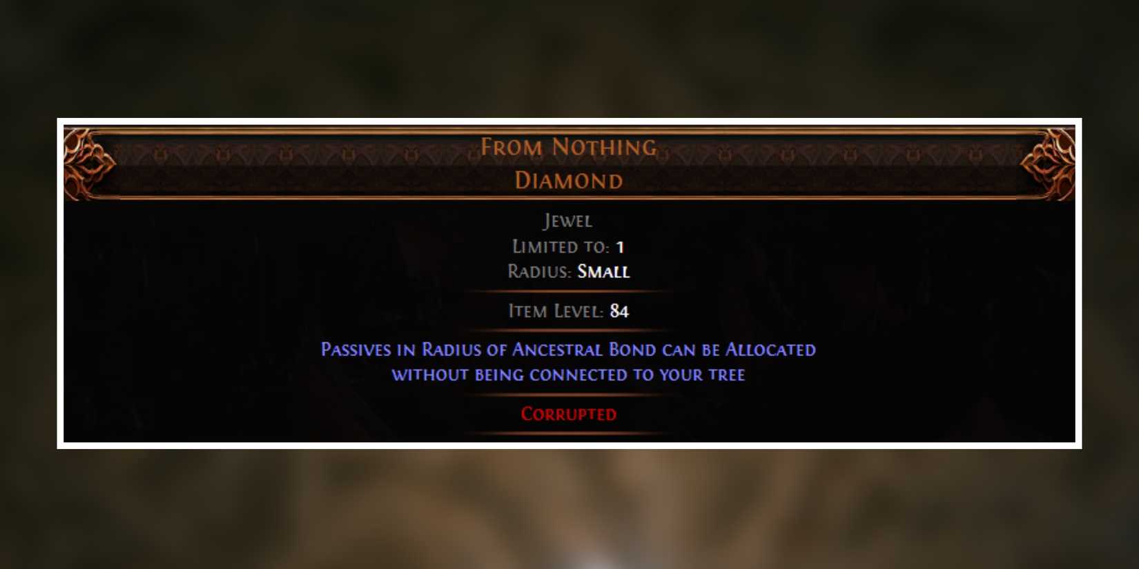 from nothing diamond in path of exile 2