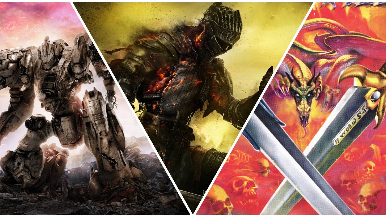 FromSoftware Franchises Split Image
