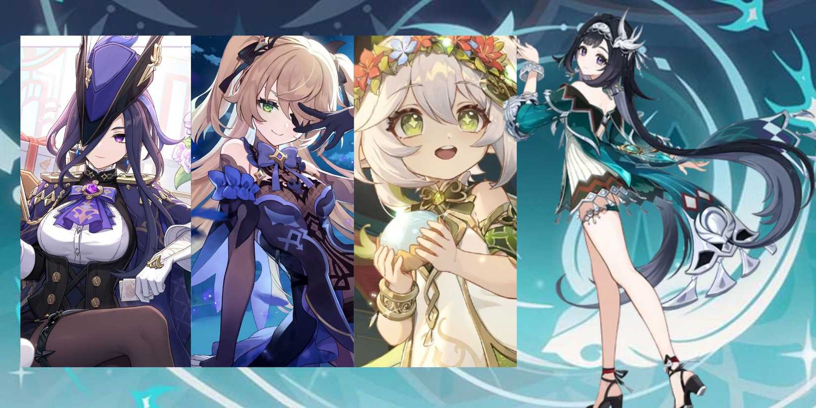 Genshin Impact Lan Yan + Clorinde + Fischl + Nahida