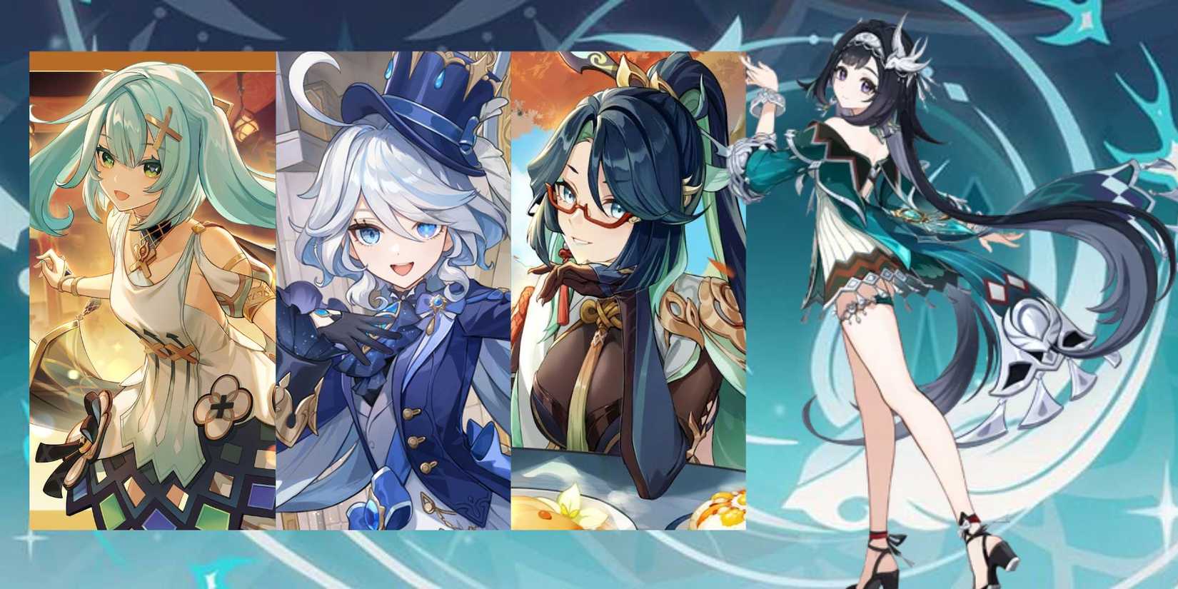 Genshin Impact Lan Yan + Faruzan + Furina + Xianyun